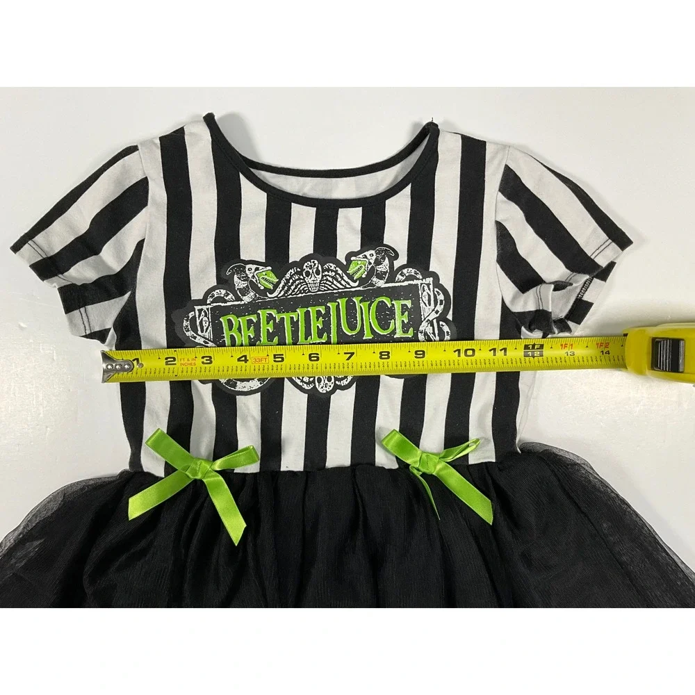 Warner Bros. Licensed Beetlejuice Girls Tutu Dress Size Medium (8) Halloween